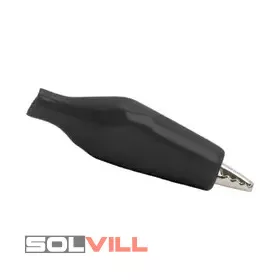 Krokodil csipesz fekete szigetelt