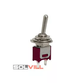   Kapcsoló készülékkapcsoló nyelves karos BARNA 1P 250VAC 1A OFF-ON GLOB