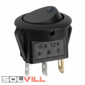   Kapcsoló készülékkapcsoló BE/KI 1P kék LED 16A 12VDC GLOB
