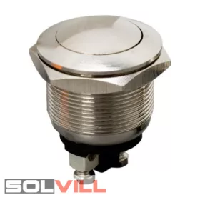 Kapcsoló nyomó, 1-pozíciós, FÉM /on,off/2A-250V GLOB