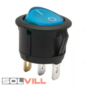   Kapcsoló készülékkapcsoló BE/KI 1P kék világít 6A 250V GLOB