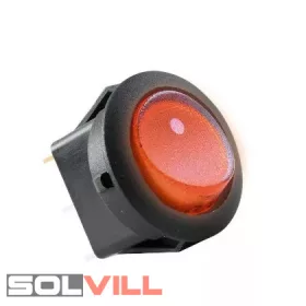   Kapcsoló készülékkapcsoló BE/KI 1P piros világít 6A 250V GLOB