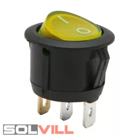   Kapcsoló készülékkapcsoló BE/KI 1P sárga világít 6A 250V GLOB