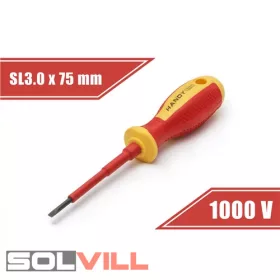 Csavarhúzó - 0,5 x 3.0 x 75 mm - 1000V-ig szigetelt GB
