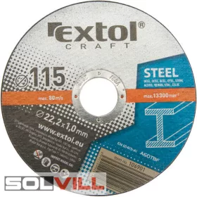 Vágókorong fémhez 115×1,0×22,2mm Extol