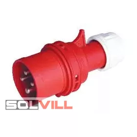 Ipari csatlakozó dugó 32A 4P lengő 3P+F 400V IP67 3H