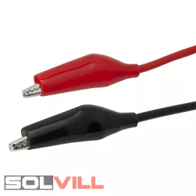 Műszerzsinór pár krokodil csipeszes Gb