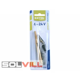 autós feszültség kereső 6-24V TÜV/GS; 100mm Extol