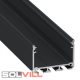 Led szalag profil alu 2m SURFACE 10mm (fekete)