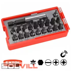 Bitfej készlet 20 db-os, tartóban Extol