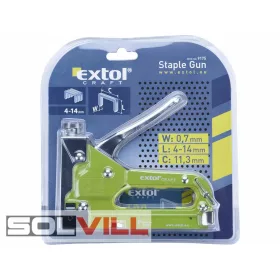 Tűzőgép fémházas, 11,3×0,7×4-14mm zöld Extol