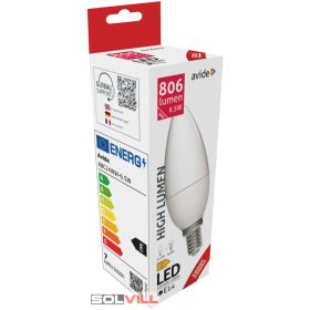 Led izzó E14 6,5W 3000K gyertya (806 lumen) Avide új