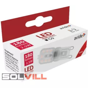 Led izzó 2,5W G9 3000K Avide