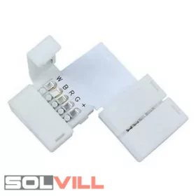   Led szalag gyorscsatlakozó 10W RGB+W 12-24V  L Sarok Toldó Avide