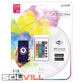   Led szalag szett RGB  IP65 7,2W 30 led/m 5m WIFI TUYA + IR AVIDE