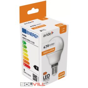 Led izzó E14 4,5W 4000K kisgömb (470 lumen) Avide új