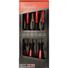 Csavarhúzó készlet 6 db-os, szigeteletlen Abraboro