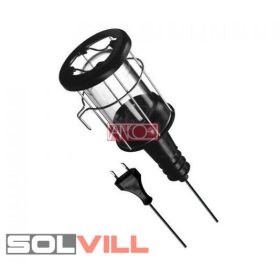 Szerelőlámpa E27 230V 60W fém rácsos 5m Anco