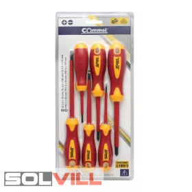Csavarhúzó készlet, szigetelt, 1000V, 6db Commel