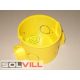 Készülékdoboz D65 40mm (sorolható) Sárga