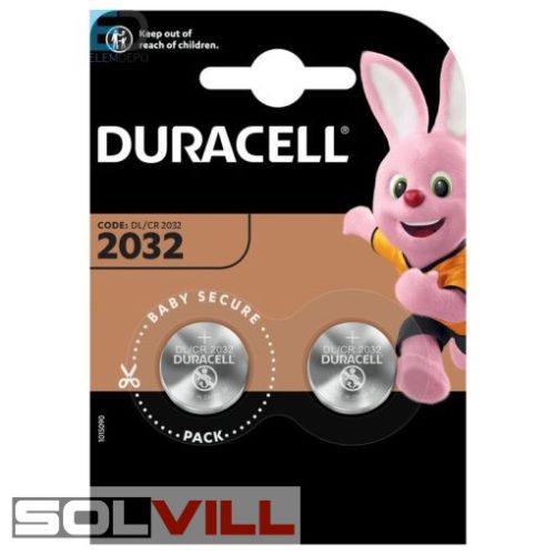 Elem CR2032 3V lítium 2db/cs Duracell