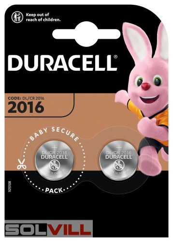 Elem DL2016 3V lítium 2db/cs Duracell