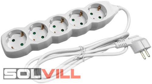 Elosztó 5-ös 5m 3x1,5mm2 Entac Avide