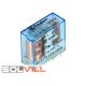 Relé, 1 váltó 24V DC 10A FINDER