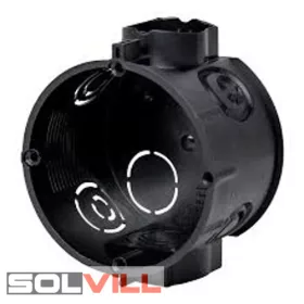 Készülékdoboz D65 46mm sima (sorolható) fekete F-Tronic