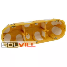 Készülékdoboz gipszkartonba 3-as gumis 64/50mm Kopos