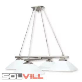 LEMIR Krzyzak függeszték 4xE27 matt króm/fehér