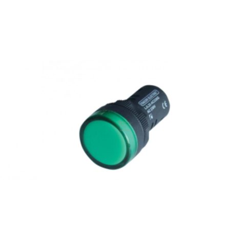 Jelzőlámpa zöld LJL22 230V 22mm LED