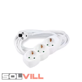 Elosztó 3-as 1,5m 3x1,5mm2 új