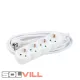 Elosztó 4-es 3m 3x1,5mm2 új