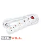 Elosztó 5-ös 1,5m 3X1,5mm2 kapcsolós új
