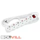 Elosztó 6-os 5m 3X1,5mm2 kapcsolós új