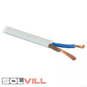 MTL kábel H03VVH2-F 2x0,75 mm2 fehér lapos