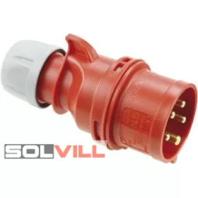 Ipari csatlakozó dugó 16A 4P lengő 3P+F 400V IP44 ((PCE))