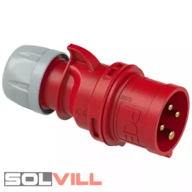 Ipari csatlakozó dugó 32A 4P lengő 3P+F 400V IP44 ((PCE))