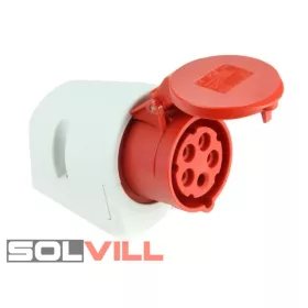   Ipari csatlakozó aljzat 32A 5P felületre szerelhető 3P+N+F 400V IP44 PCE