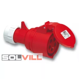   Ipari csatlakozó aljzat 32A 5P lengő 3P+N+F 400V IP44 PCE/MV