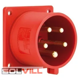   Ipari csatlakozó dugó 32A 5P beépíthető 3P+F 400V IP44 PCE