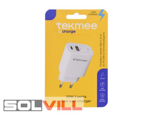 Hálózati gyorstöltő/20W-Type-C és USB Tekmee Ultratech