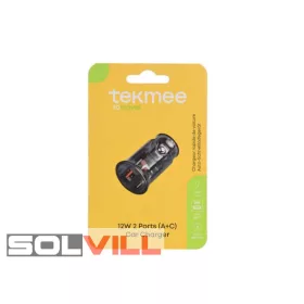   Autós szivargyújtó töltő 12W Type C/USB Tekmee Ultratech