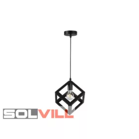 Foglalat 1xE27 függesztett csillár fekete Ledmaster