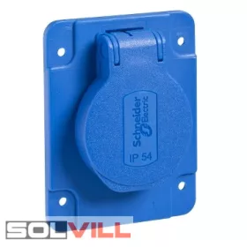   Ipari csatlakozó aljzat 16A 3P beépíthető 2P+F 230V IP54 (Schneider Pratika)