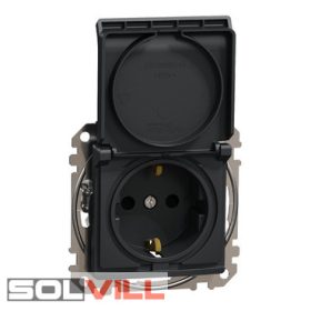   Sedna dugalj betét Antracit IP44 csapfedeles Schneider (új)