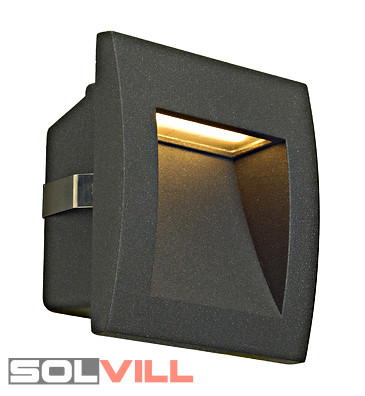 Lámpa fali sülly. Downunder OUT LED S, 1,7W, 3000K, anthracite (SLV233605) Schrack