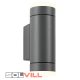 Lámpa fali 2x GU10 3000K IP54 antracit Vida SCHRACK