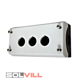 M22 Üres tokozat 3 férőhelyes, fekete/szürke IP67